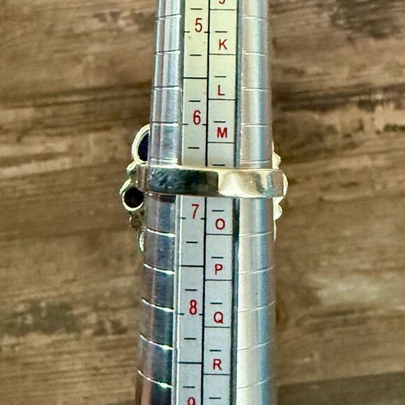 Southwestern Kingman & Purple Mojave Turquoise Cluster Ring Sterling Silver Sz 6 - Picture 5 of 5